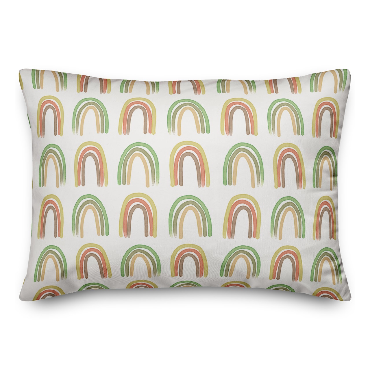 Straight Rainbow Pattern 14" x 20" Throw Pillow